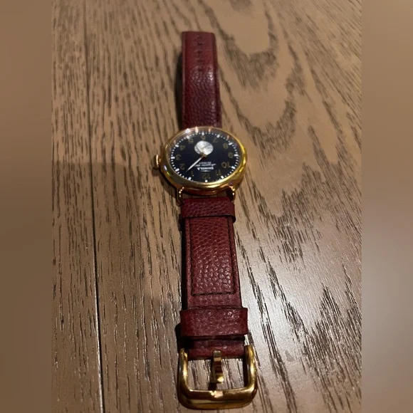 SHINOLA Leather The Runwell Mindnight 47mm Case Sub-Dial DPVD Rose Gold Watch
